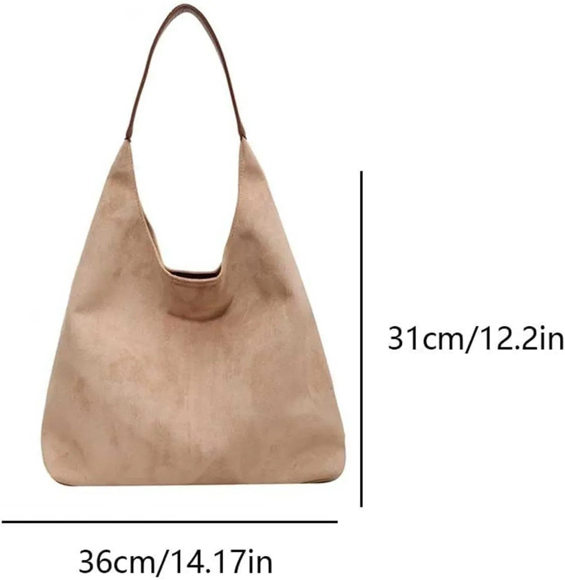 Women Slouchy Suede Tote Bag Hobo Handbag Casual Office Oversized Shoulder Bag Purses