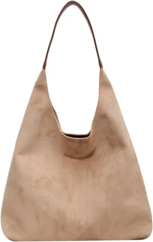 Women Slouchy Suede Tote Bag Hobo Handbag Casual Office Oversized Shoulder Bag Purses