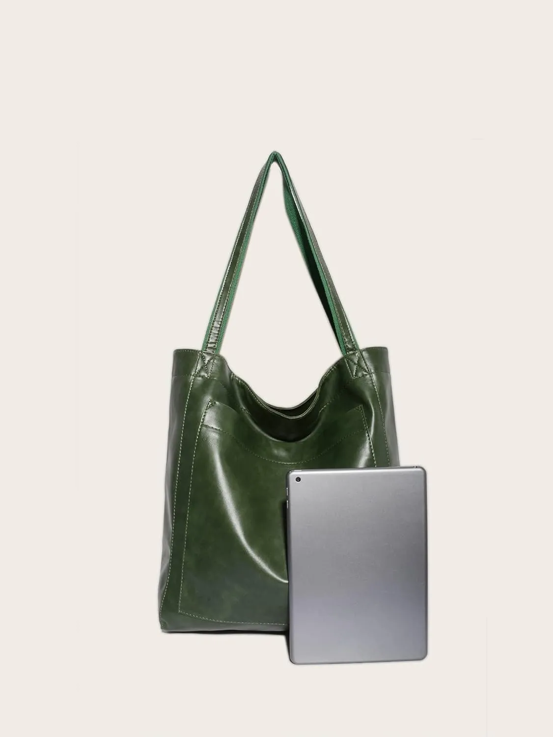 Women Slouchy Tote Large Capacity Shoulder Purses Retro PU Leather Handbag Tote Bags Travel Purse Shopper Weekender Bag