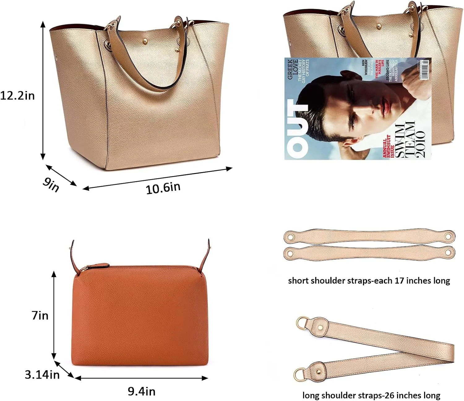 Women Tote Shoulder Bag Large Capacity Top Handle Satchel Handbag Designer Hobo Purse