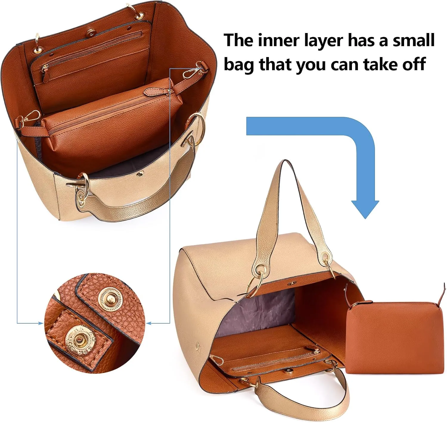 Women Tote Shoulder Bag Large Capacity Top Handle Satchel Handbag Designer Hobo Purse