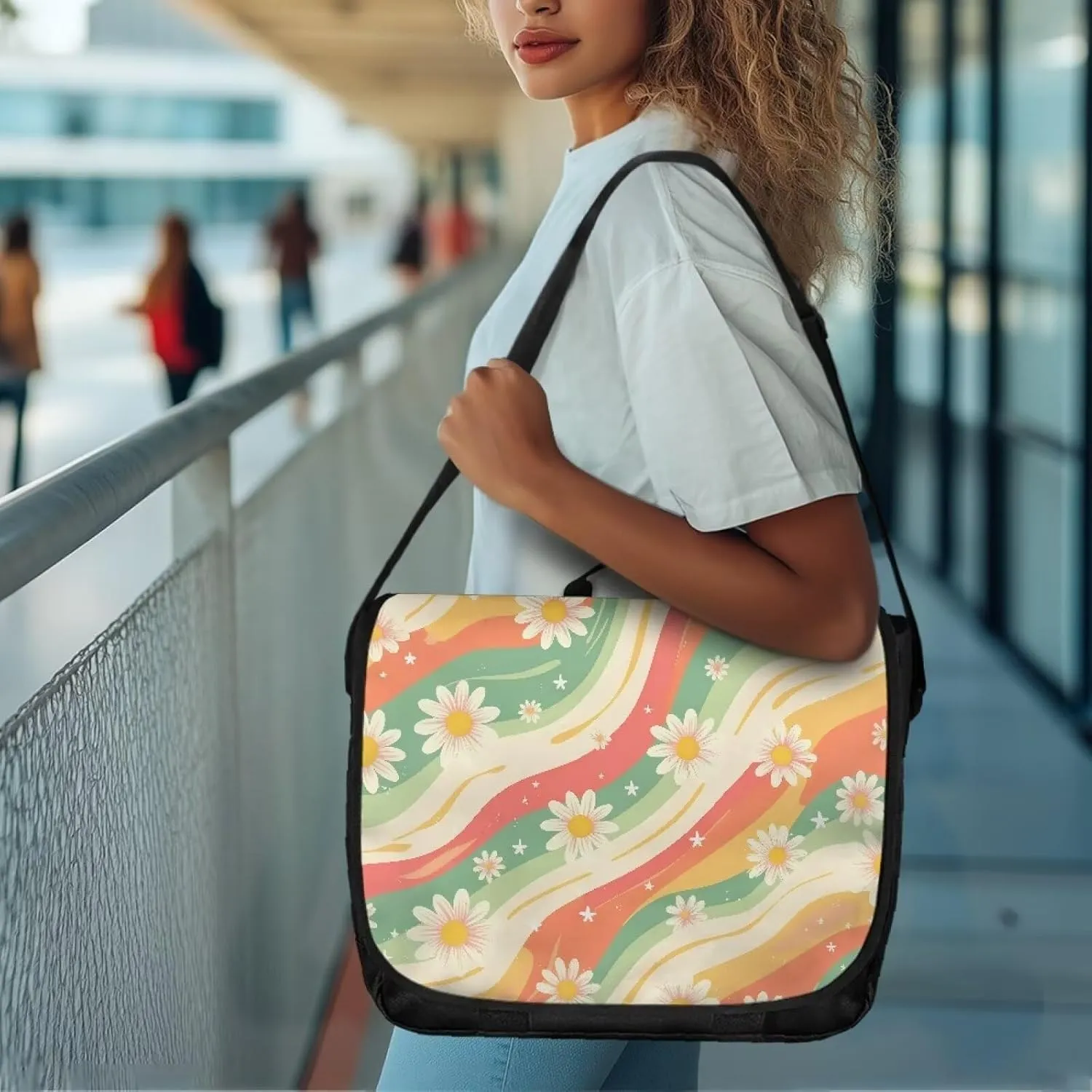 Women Vintage Flap Crossbody Bag Classic Large Messenger Bag Travel Shoulder Handbag Men Portable Laptop Satchel