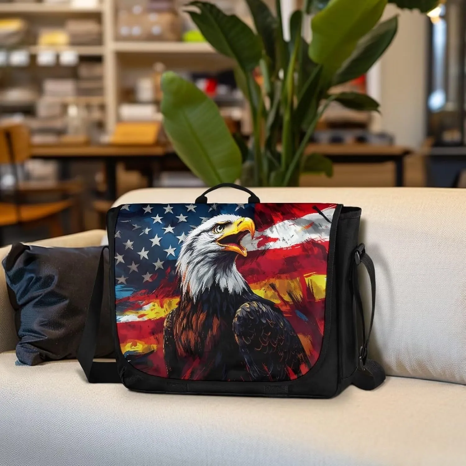 Women Vintage Flap Crossbody Bag Classic Large Messenger Bag Travel Shoulder Handbag Men Portable Laptop Satchel