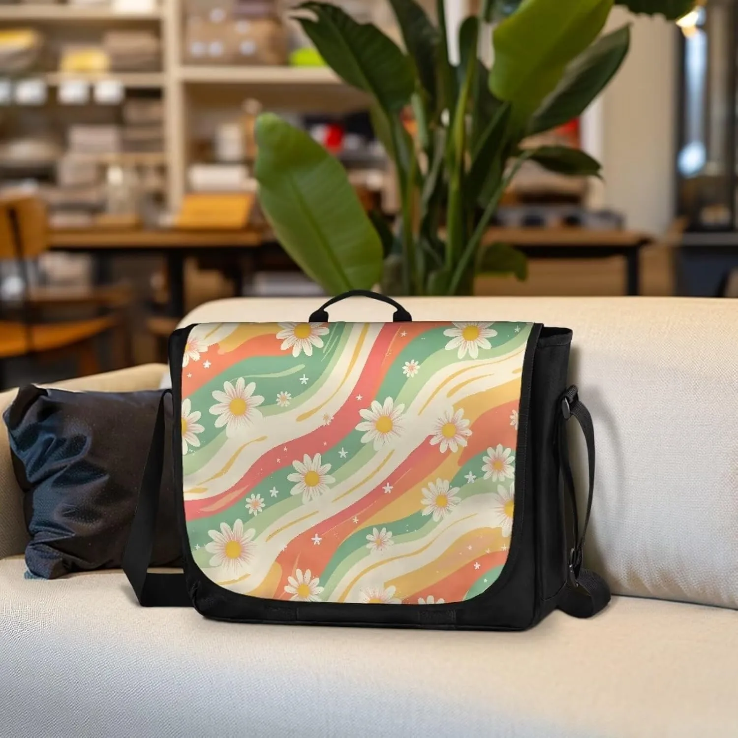 Women Vintage Flap Crossbody Bag Classic Large Messenger Bag Travel Shoulder Handbag Men Portable Laptop Satchel