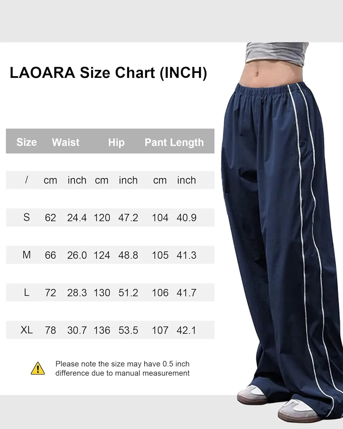 Women Y2K Baggy Track Pants Elastic Waist Wide Leg Parachute Jogger Sweatpants