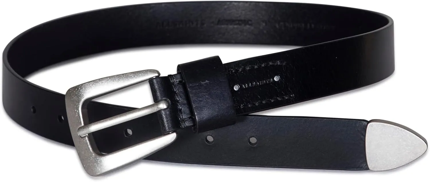 Women's 1.25 Inch Belt with Metal Tip, Adjustable Western-Inspired Buckle