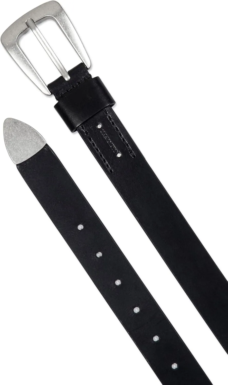 Women's 1.25 Inch Belt with Metal Tip, Adjustable Western-Inspired Buckle