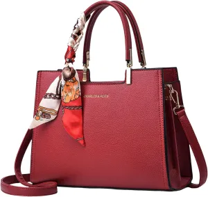 Women's Bag Crossbody Fashion Handbag Mens Messenger Bags Canvas Leather Computer Bags (Red, One Size)