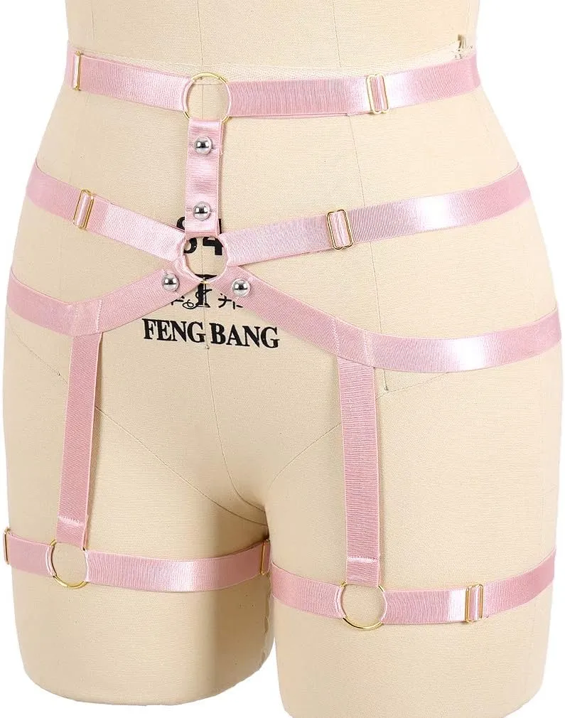Women's Body Harness Punk Garter Leg Waist Dance Elastic Gothic Carnival Accessories