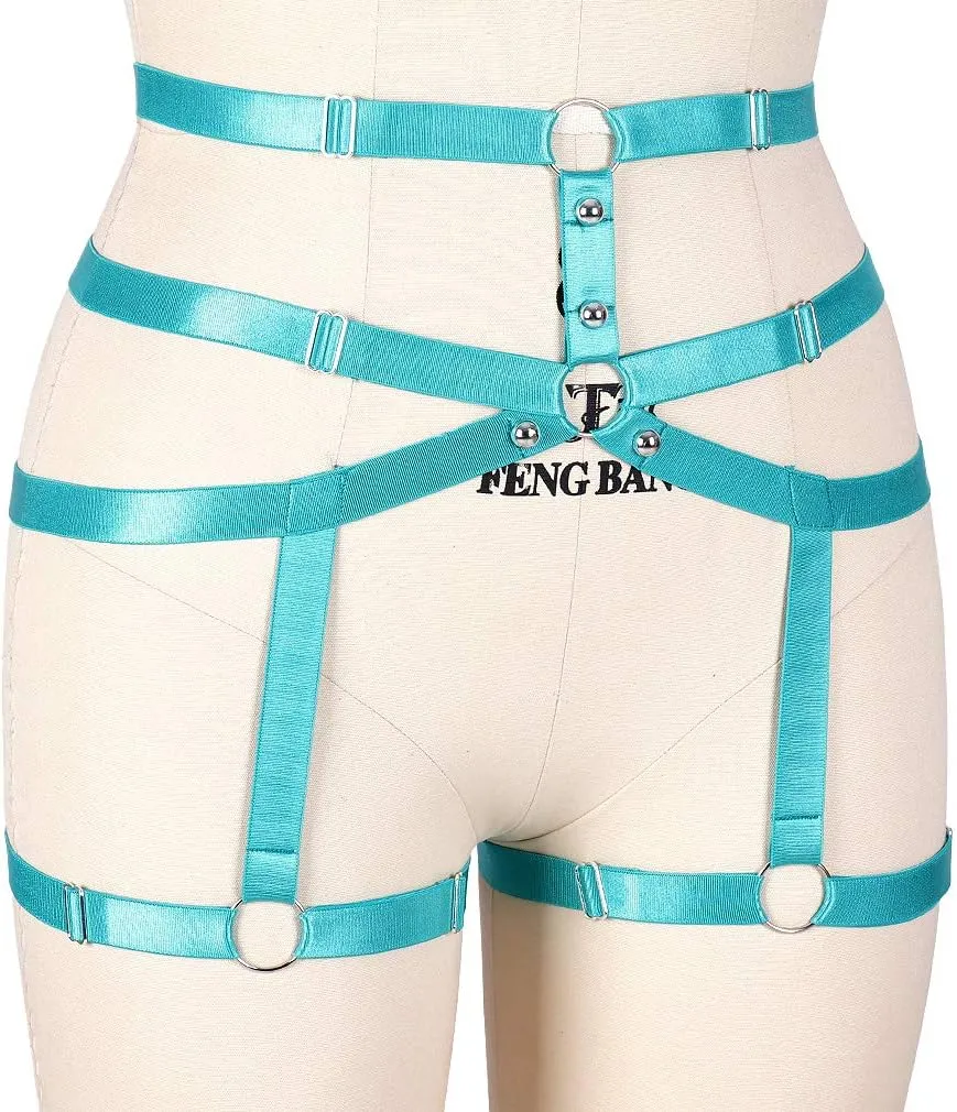 Women's Body Harness Punk Garter Leg Waist Dance Elastic Gothic Carnival Accessories