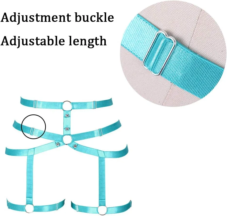 Women's Body Harness Punk Garter Leg Waist Dance Elastic Gothic Carnival Accessories