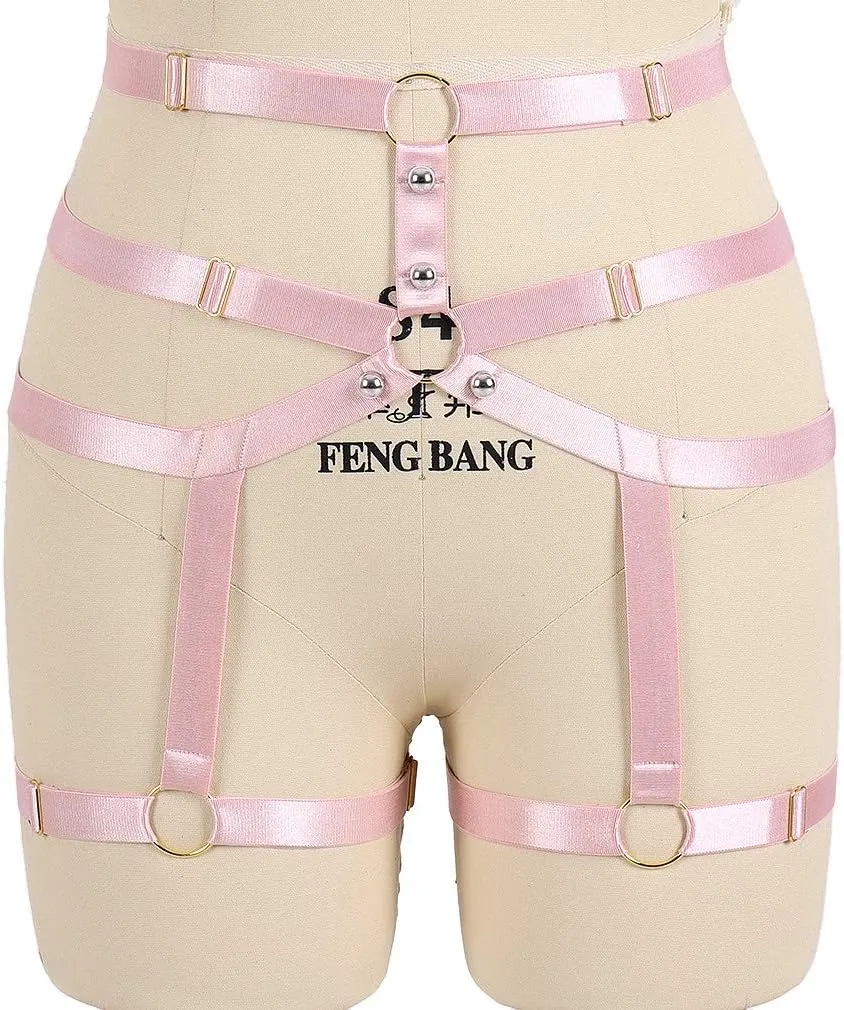 Women's Body Harness Punk Garter Leg Waist Dance Elastic Gothic Carnival Accessories