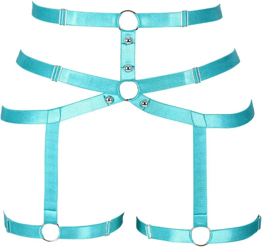 Women's Body Harness Punk Garter Leg Waist Dance Elastic Gothic Carnival Accessories