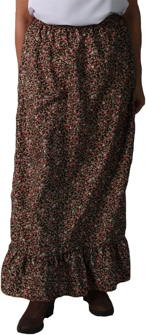 Women's Calico Pioneer Peasant Costume Skirt (Choose Color and Size)