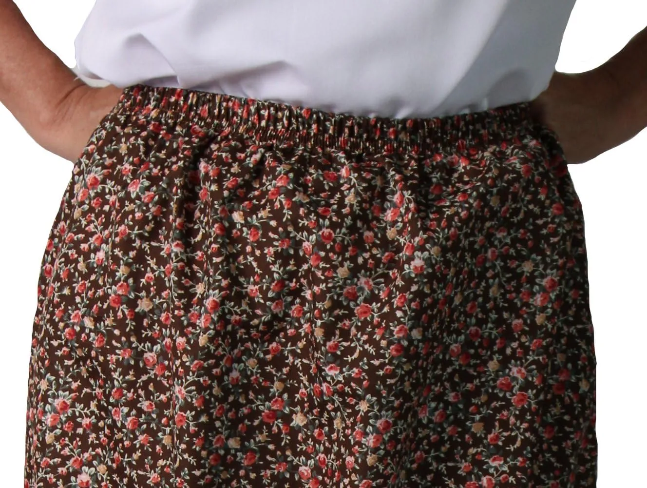 Women's Calico Pioneer Peasant Costume Skirt (Choose Color and Size)