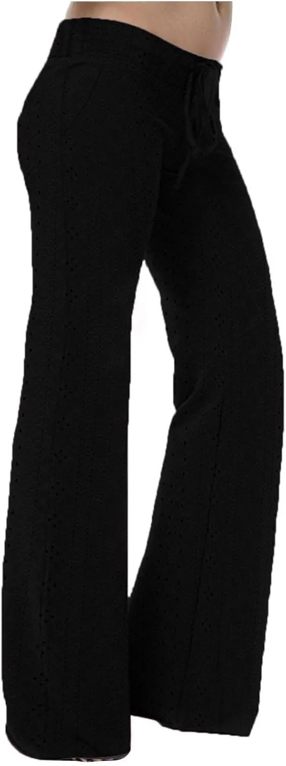 Womens Cargo Pants Wide Leg Sweatpants High Waisted Elastic Waist Yoga Pants Lightweight Lounge Sweatpants 2025