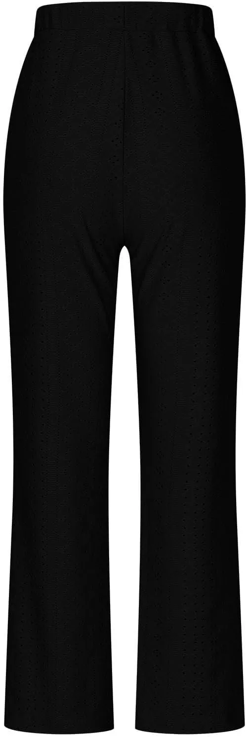 Womens Cargo Pants Wide Leg Sweatpants High Waisted Elastic Waist Yoga Pants Lightweight Lounge Sweatpants 2025