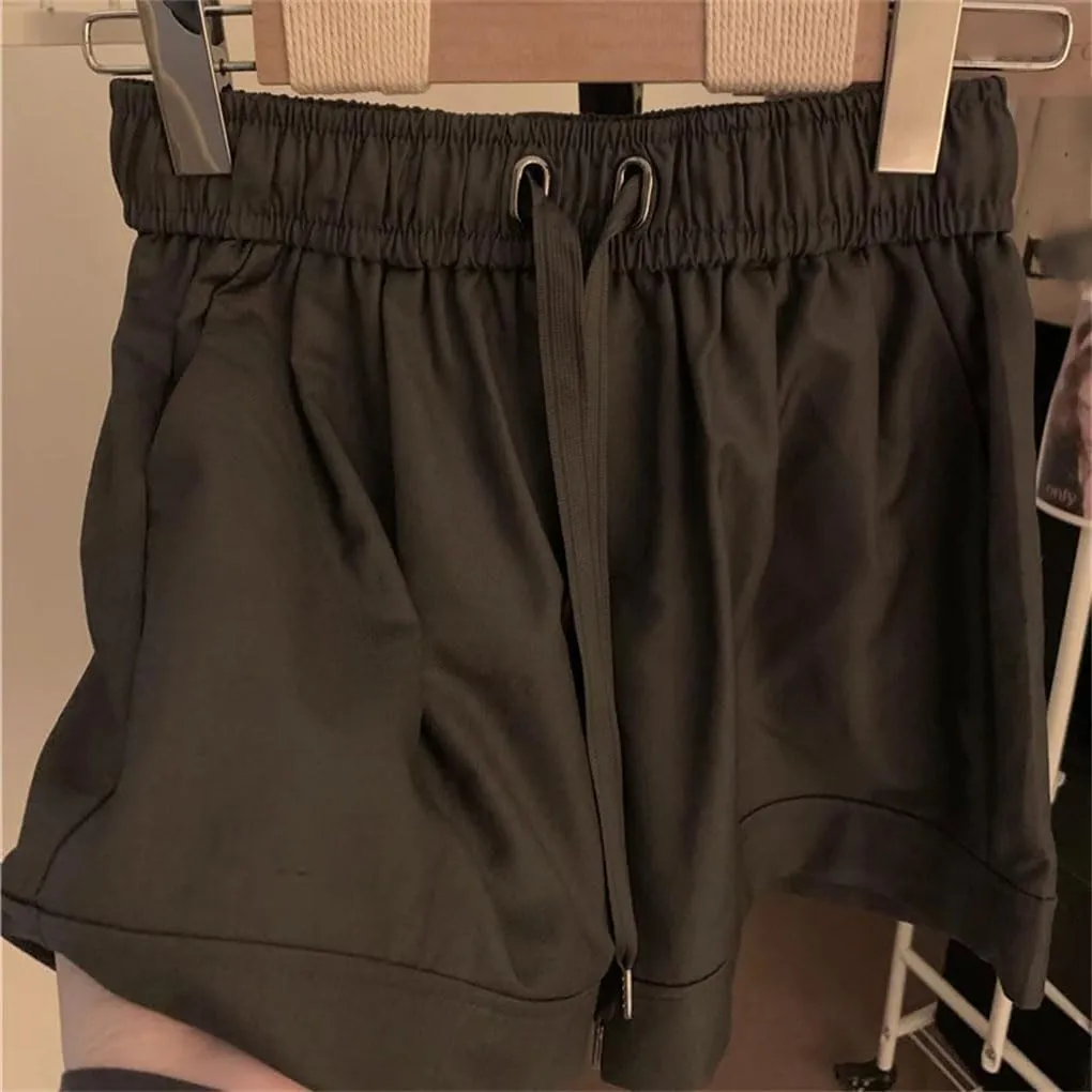 Women's Casual Comfort Shorts Loose Straight Elastic Waist Drawstring Casual Shorts