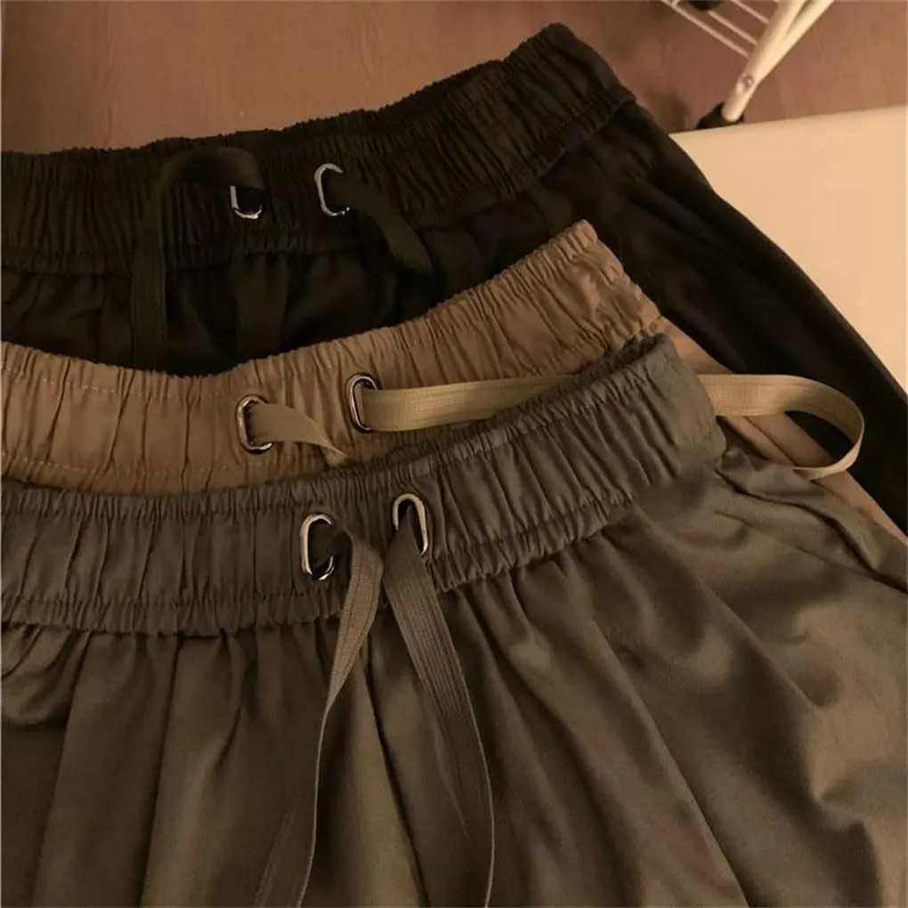 Women's Casual Comfort Shorts Loose Straight Elastic Waist Drawstring Casual Shorts