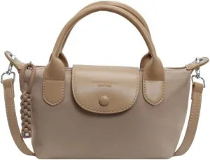 Women's Chic Shoulder Bag – Elegant Soft Leather Handbag with Top Handle, Versatile Crossbody Purse for Work Travel