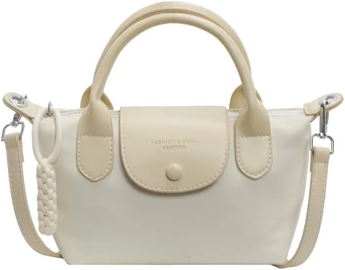 Women's Chic Shoulder Bag – Elegant Soft Leather Handbag with Top Handle, Versatile Crossbody Purse for Work Travel