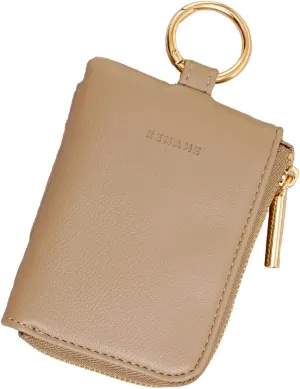 Women's Compact Commuter Pass Card Case with Carabiner, Blue, One Size