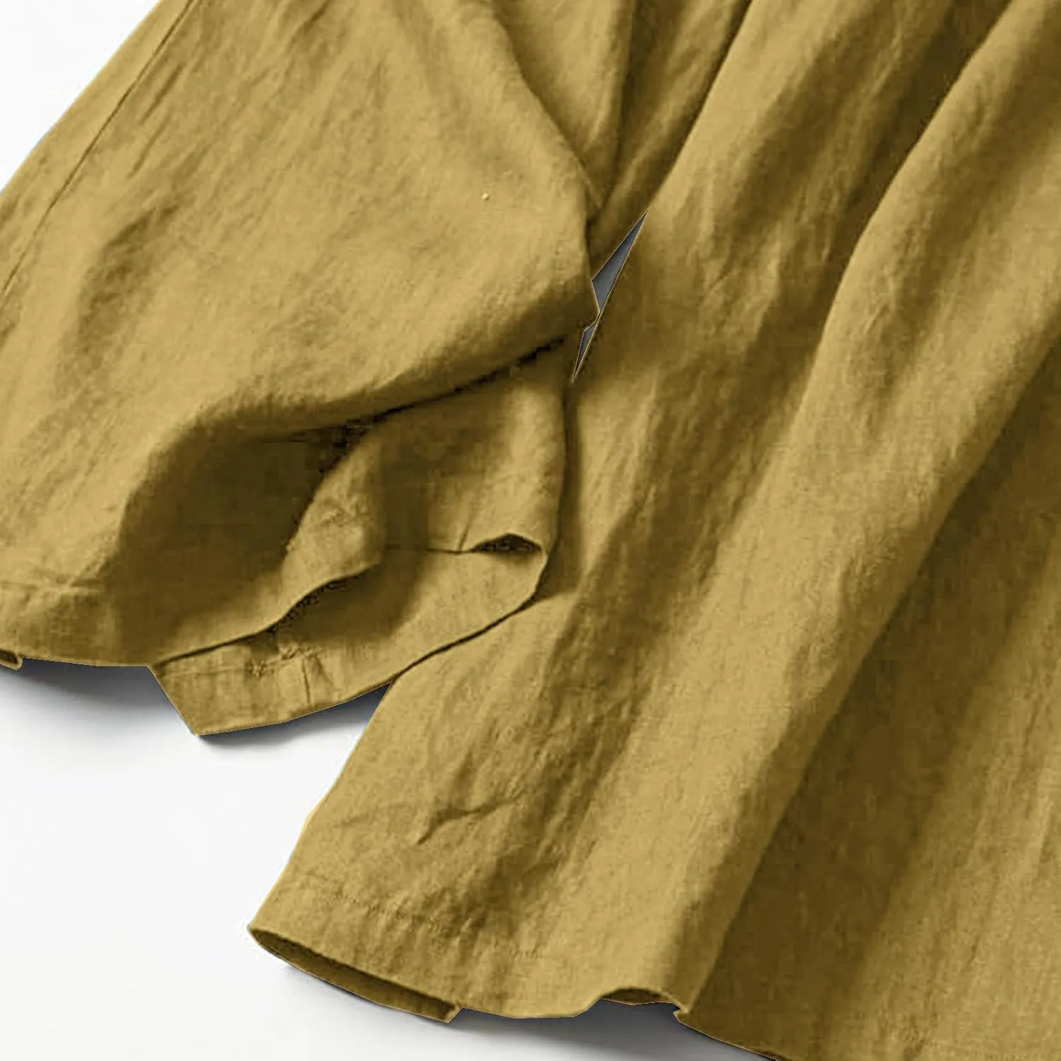 Womens Cotton Linen Palazzo Pants Casual High Elastic Waist Wide Leg Pants Summer Comfortable Flowy Pant