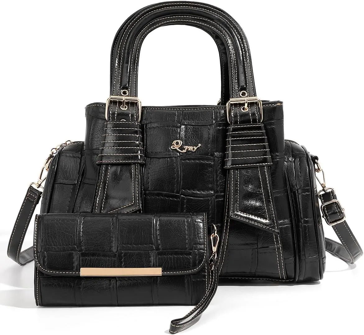 Women's Crocodile Pattern Handbag Set,woven leather for women Large Capacity Multi-layer 2024 new in crossbody bags