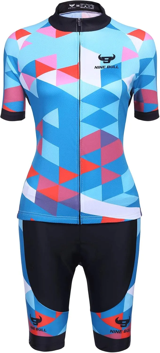 Women's Cycling Jersey Short Sleeve MTB Bike Clothing Road Bicycle Shirts Shorts Padded Pants