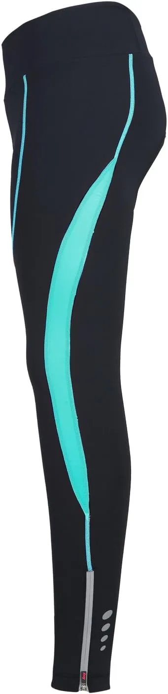 Women's Cycling Pants 3D Padded Compression Tight, Long Bike Bicycle Pants with Wide Waistband