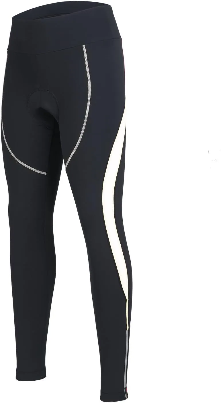Women's Cycling Pants 3D Padded Compression Tight, Long Bike Bicycle Pants with Wide Waistband