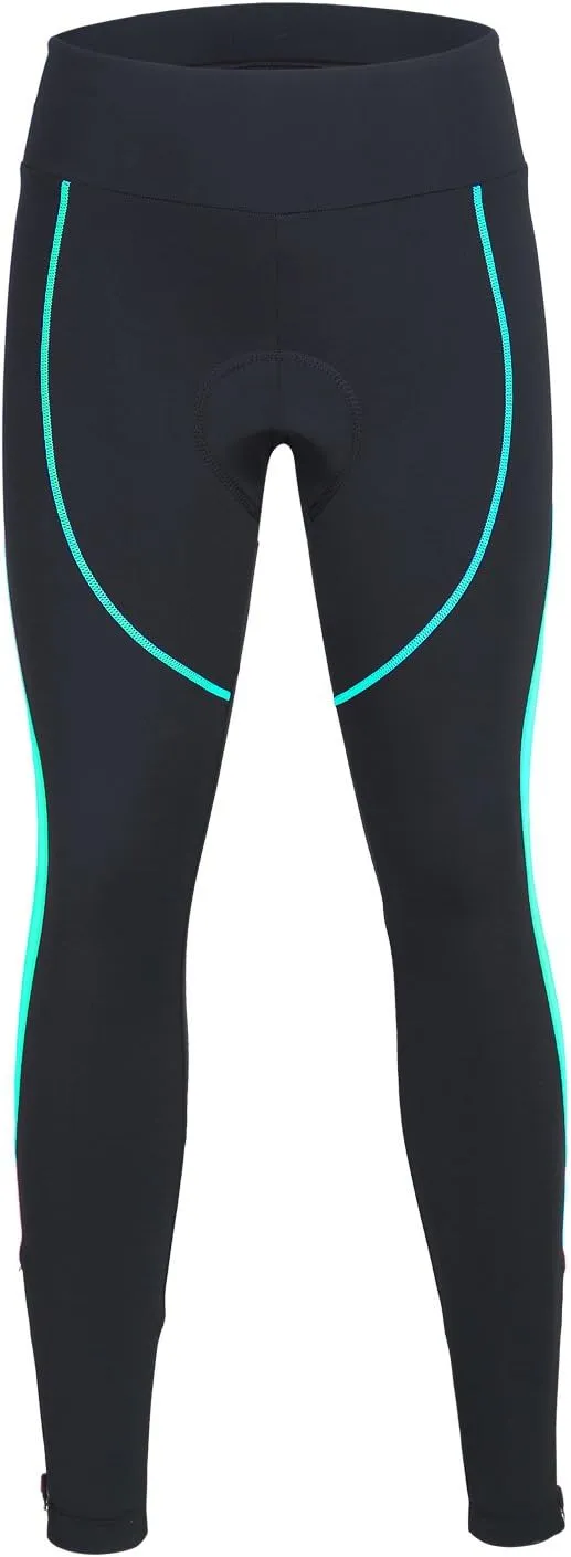 Women's Cycling Pants 3D Padded Compression Tight, Long Bike Bicycle Pants with Wide Waistband