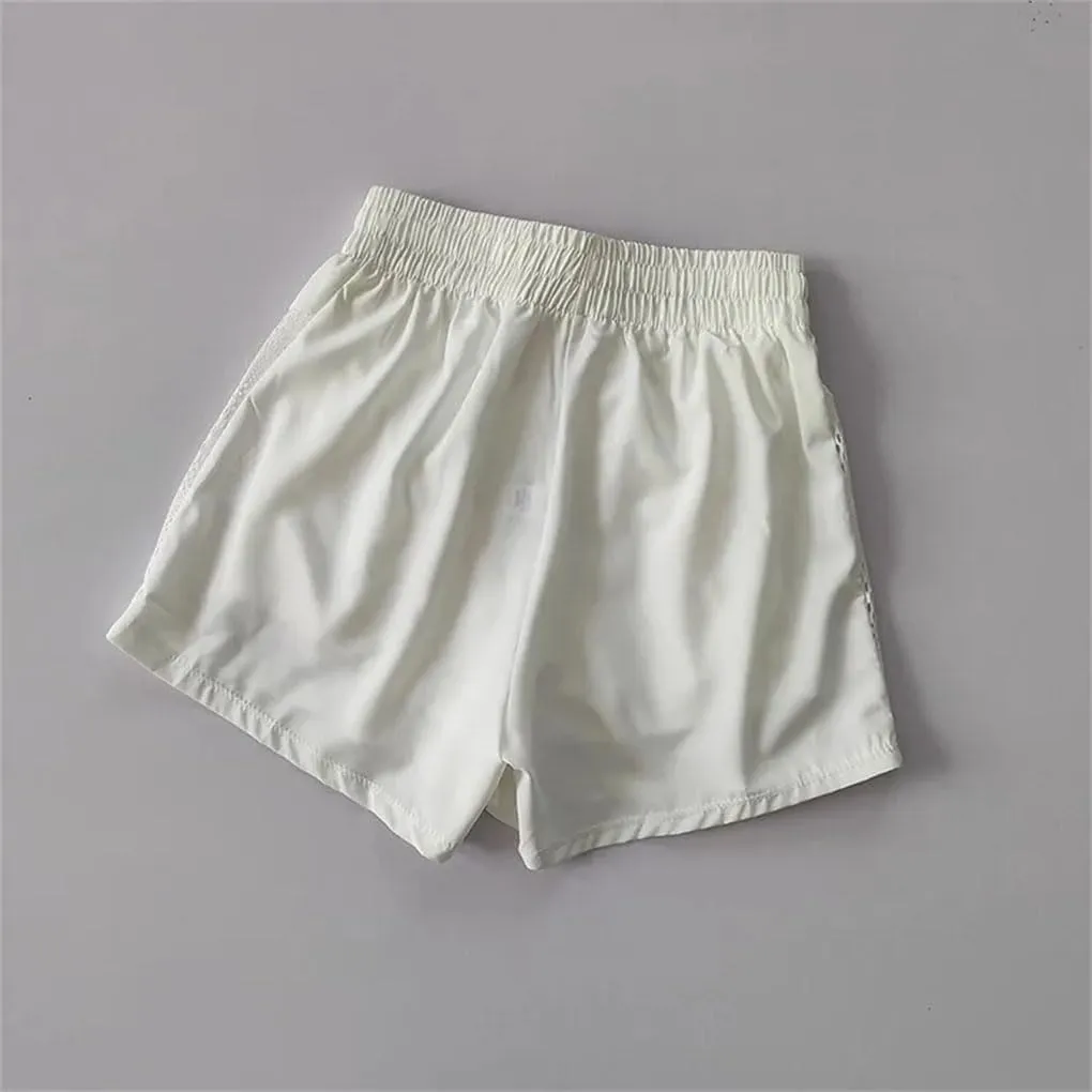 Women's Elastic Waist Drawstring Sports Fitness Shorts with Pockets Quick Dry Loose Shorts