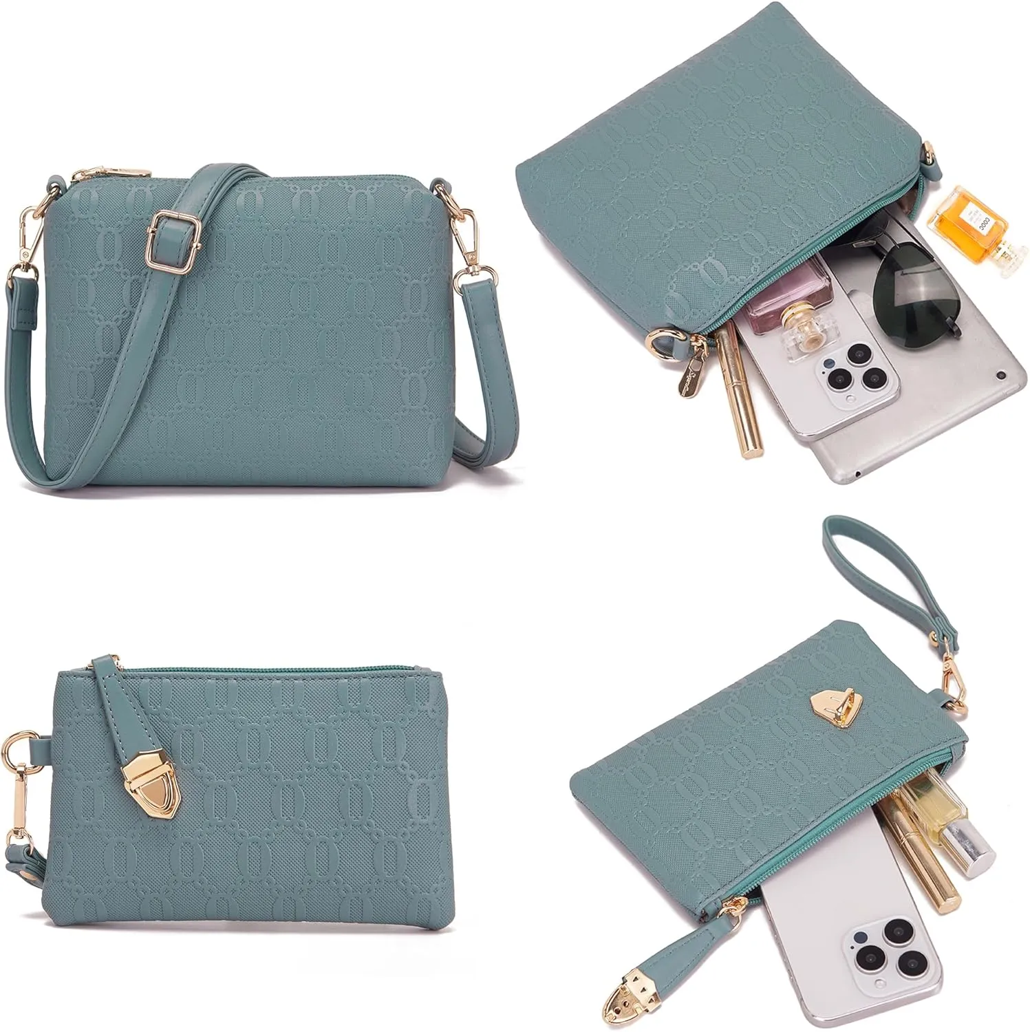 Women's Fashion Handbags Tote Bags Shoulder Bag Top Handle Satchel Purse Set 4pcs