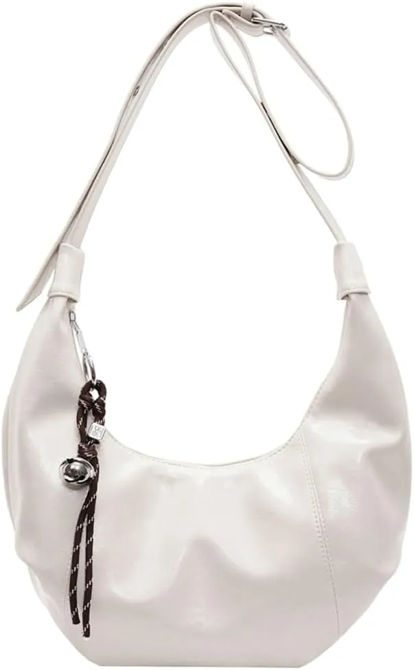 Womens Fashion Shoulder Crossbody Bag Soft pu leather Tote Purse Medium Dumpling Bag Y2k Satchel with zipper