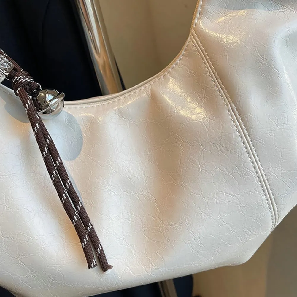 Womens Fashion Shoulder Crossbody Bag Soft pu leather Tote Purse Medium Dumpling Bag Y2k Satchel with zipper