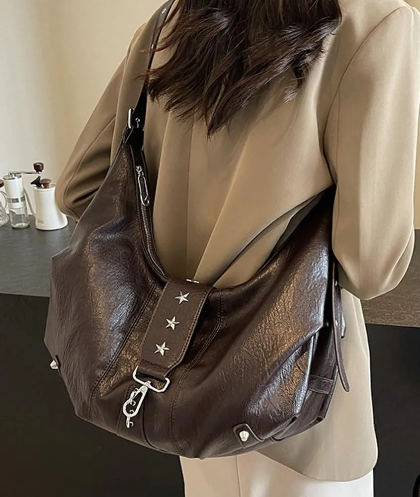 Womens Fashion Shoulder Crossbody Bag Soft Vegan pu leather Tote Purse Large Dumpling crossbody purse Y2k Satchel