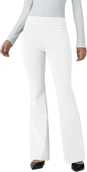 Women's Flare Leggings Bell Bottom Sweatpants Elastic High Waisted Casual Pants Solid Bootcut Yoga Trousers Streetwear