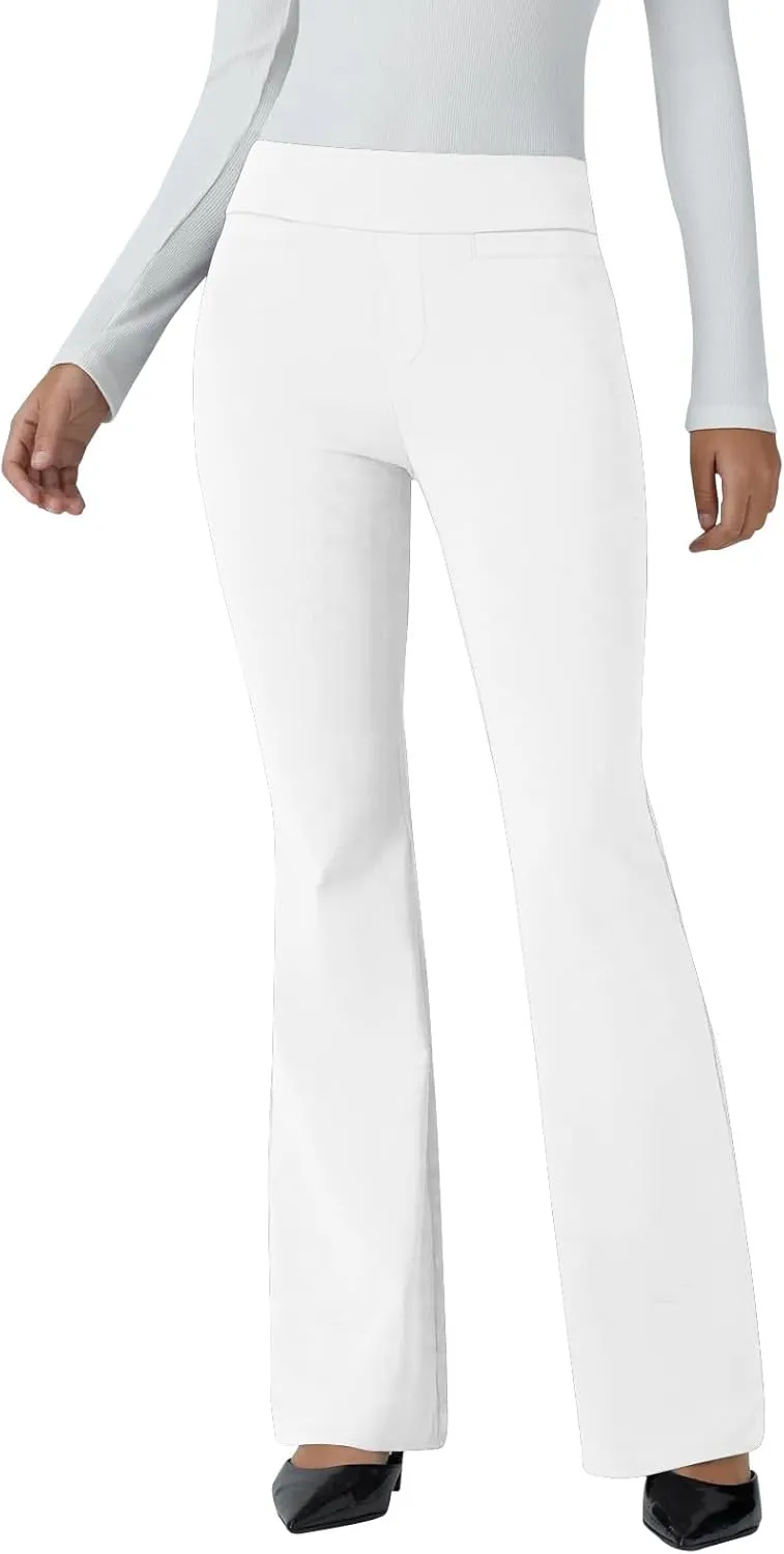 Women's Flare Leggings Bell Bottom Sweatpants Elastic High Waisted Casual Pants Solid Bootcut Yoga Trousers Streetwear