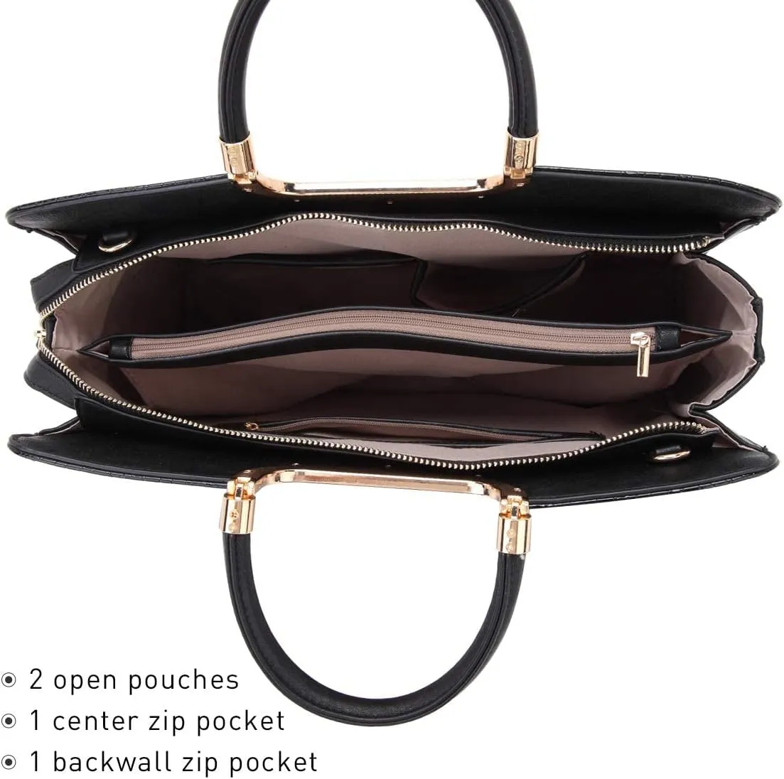 Womens Handbag Top Handle Shoulder Bag Tote Satchel Purse Work Bag with Matching Wallet