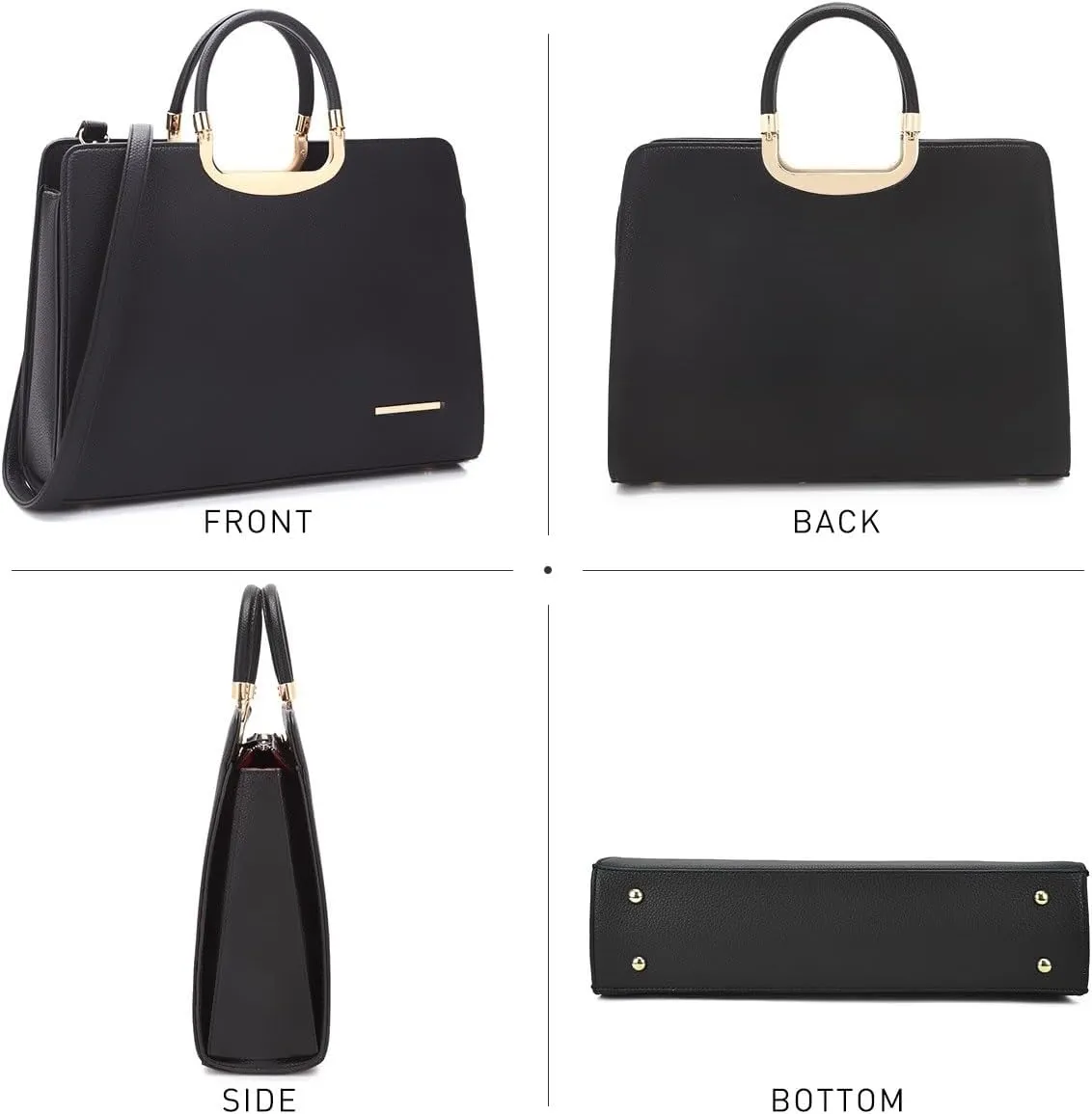 Womens Handbag Top Handle Shoulder Bag Tote Satchel Purse Work Bag with Matching Wallet