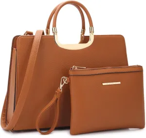 Womens Handbag Top Handle Shoulder Bag Tote Satchel Purse Work Bag with Matching Wallet