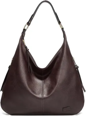 Women's Hobo Bag Soft PU Leather Tote Shoulder Bag Vintage Slouchy Handbag