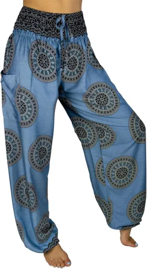 Womens Lounge Yoga Pants Harem Elastic High Waist with Pockets - Petite XS - 2XL