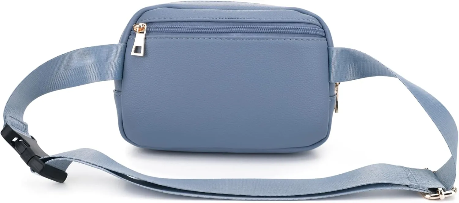 Womens Mens Light Weight Small Compact Multi Pocket Fashion Waist Packs Belt Bags