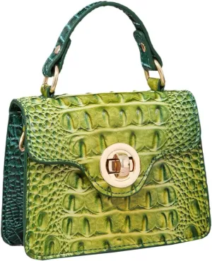 Womens PU Leather Crossbody Shoulder Bags Designer Crocodile Purse Small Totes Satchel Vintage Handbag Evening Clutch
