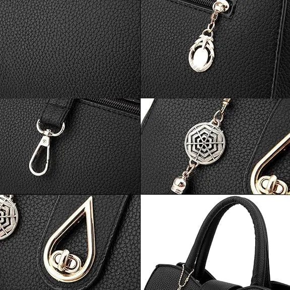 Womens Purses and Handbags Shoulder Bag Tote Tassel Crossbody Top Handle Satchel Bags with Lock Fringe Pendant