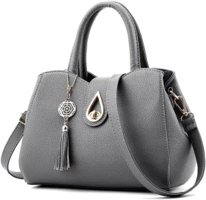 Womens Purses and Handbags Shoulder Bag Tote Tassel Crossbody Top Handle Satchel Bags with Lock Fringe Pendant