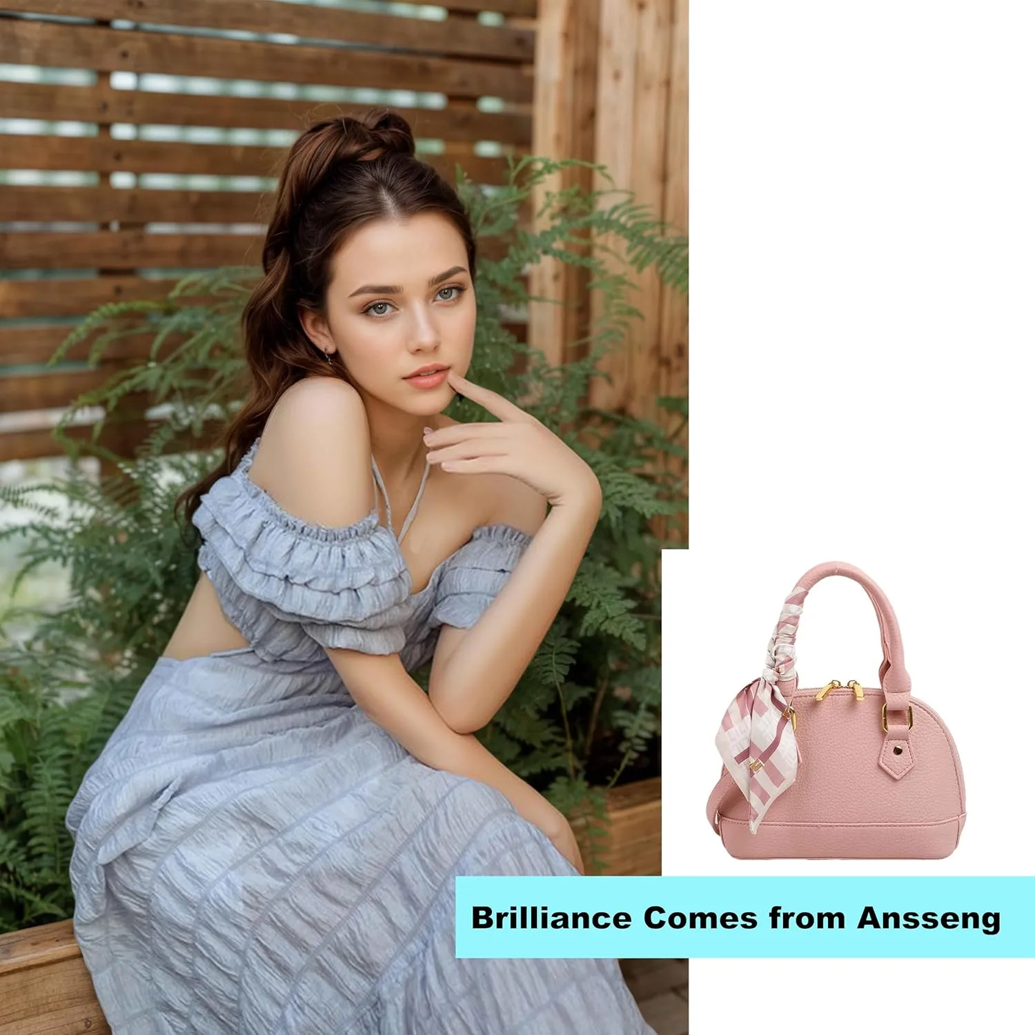 Women's Small Satchel Purse, Classic Double Zip Top Handle Dome Bag with Cute Bow Bag,Gift for Women and Girls