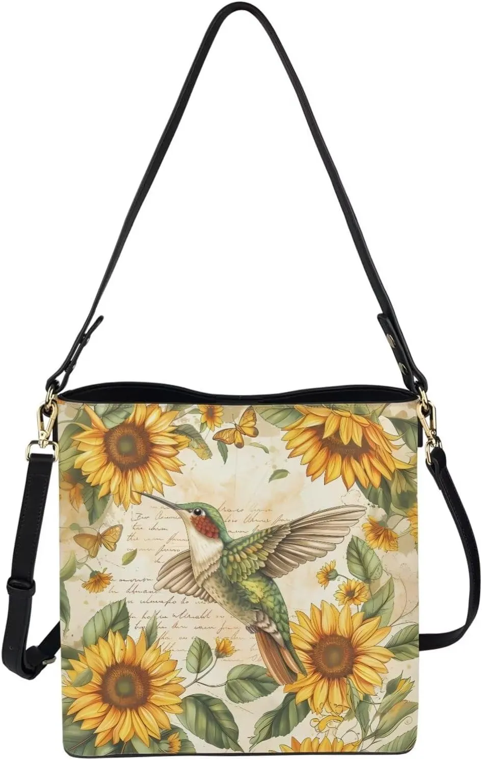 Women's Soft Leather Bucket Tote Bag Retro Hobo Handbag for Outdoors
